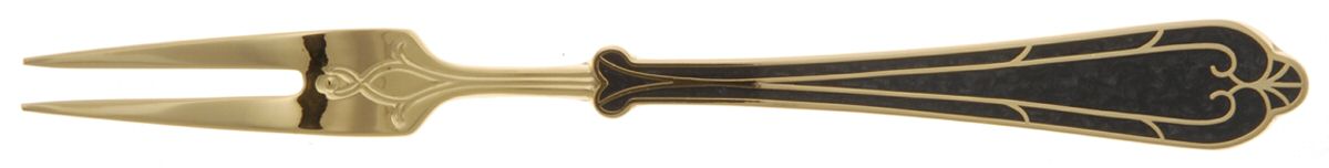 Fortissimo-Black (Gold Electroplate) Cocktail/Seafood Fork by Yamazaki-1