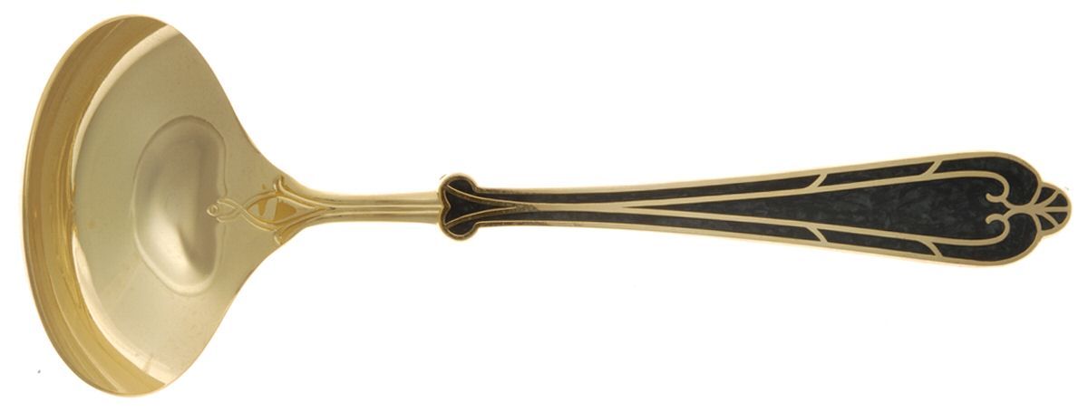 Fortissimo-Black (Gold Electroplate) Solid Gravy Ladle by Yamazaki-1