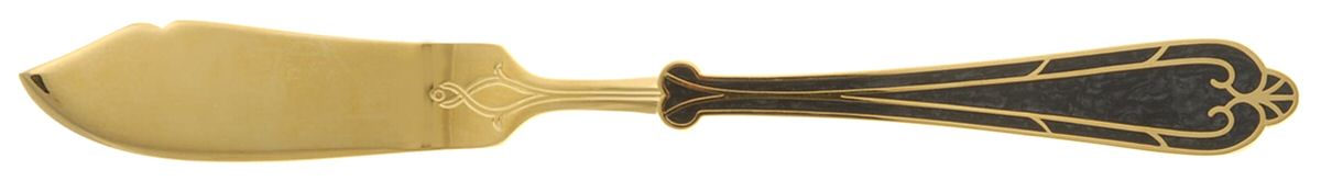 Fortissimo-Black (Gold Electroplate) Flat Handle Master Butter Knife by Yamazaki-1
