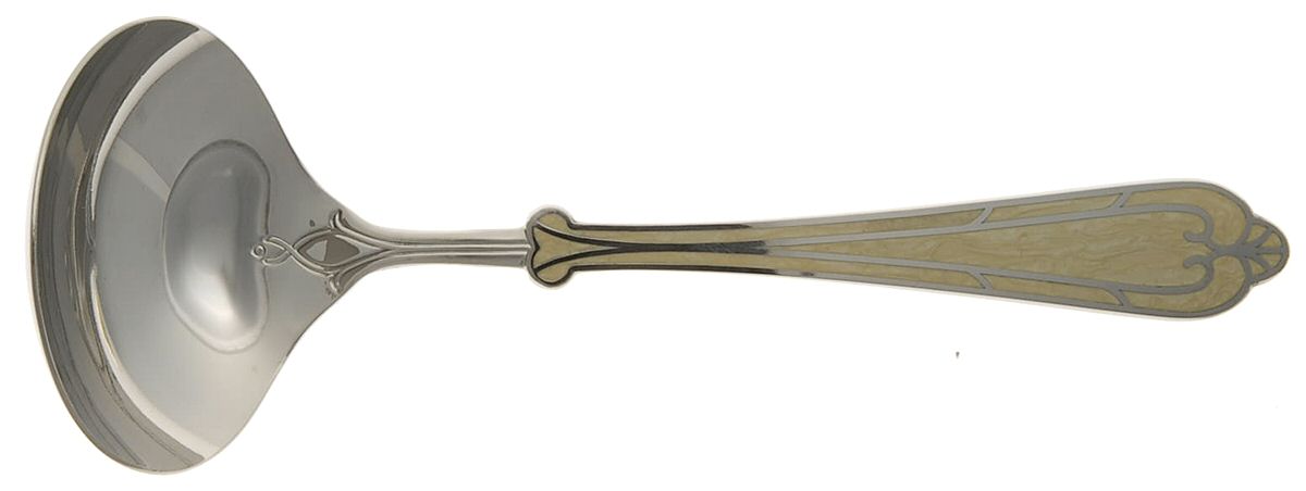 Fortissimo-Bone (Stainless, Bone) Solid Gravy Ladle by Yamazaki-1