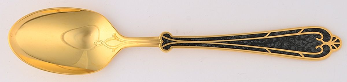 Fortissimo Bone (Gold Electroplate, Bone) Teaspoon by Yamazaki-1