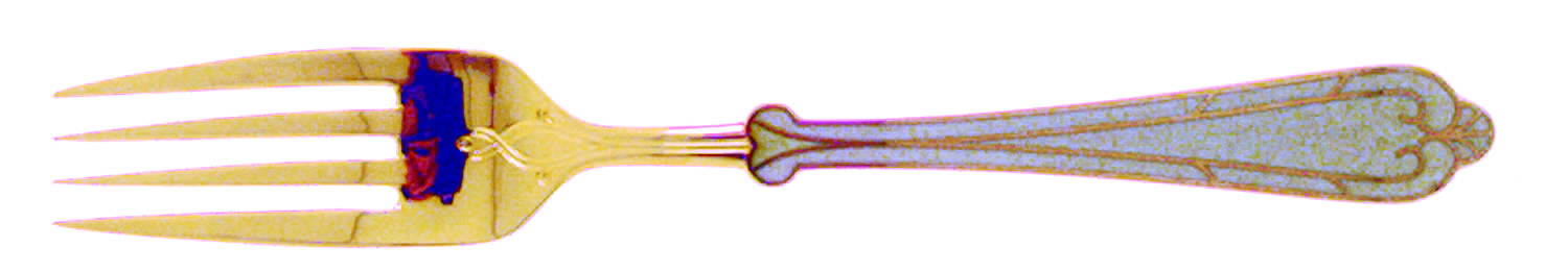 Fortissimo Bone (Gold Electroplate, Bone) Individual Salad Fork by Yamazaki-1