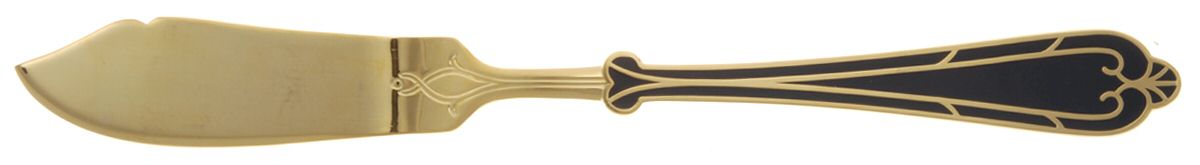 Fortissimo-Cobalt (Gold Electroplate) Flat Handle Master Butter Knife by Yamazaki-1