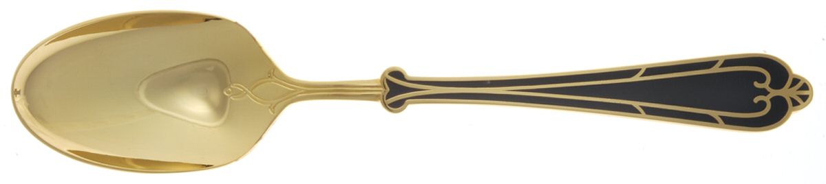 Fortissimo-Cobalt (Gold Electroplate) Place/Oval Soup Spoon by Yamazaki-1