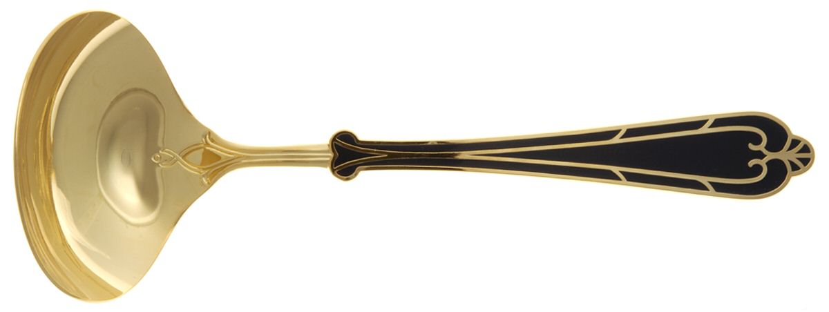 Fortissimo-Cobalt (Gold Electroplate) Solid Gravy Ladle by Yamazaki-1