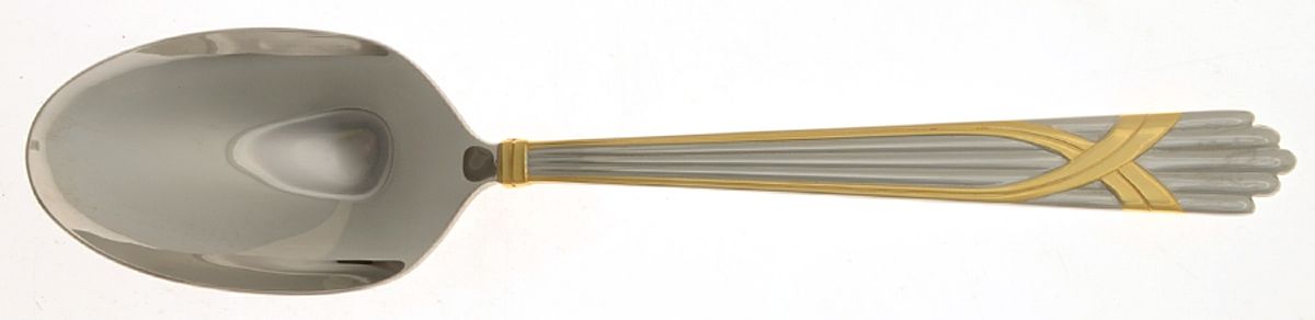 Fortuny (Stainless-Gold Accent) Tablespoon (Serving Spoon) by Yamazaki-1