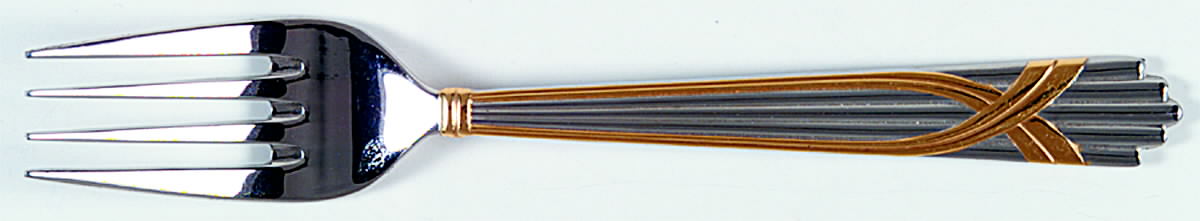 Fortuny (Stainless-Gold Accent) Individual Salad Fork by Yamazaki-1