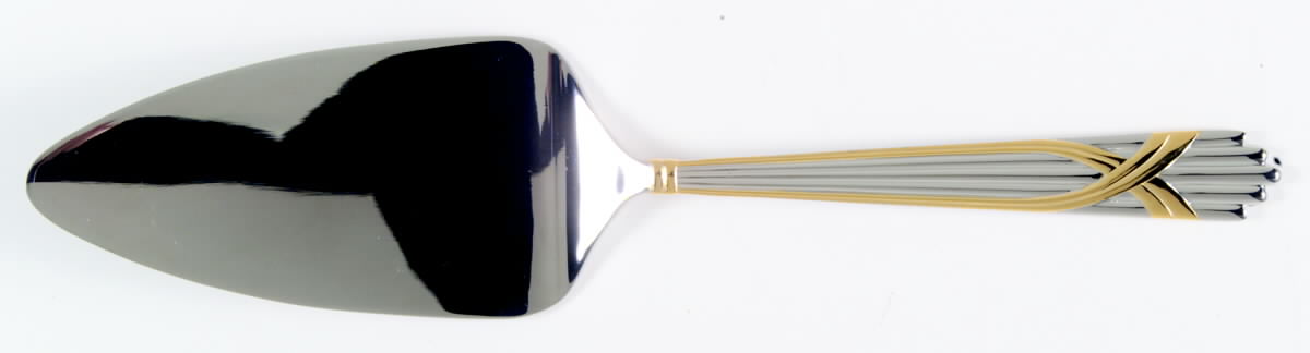 Fortuny (Stainless-Gold Accent) Solid Pastry Server by Yamazaki-1