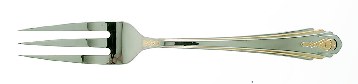 Harlow (Stainless, Gold Accent) Solid Serving Fork by Yamazaki-1