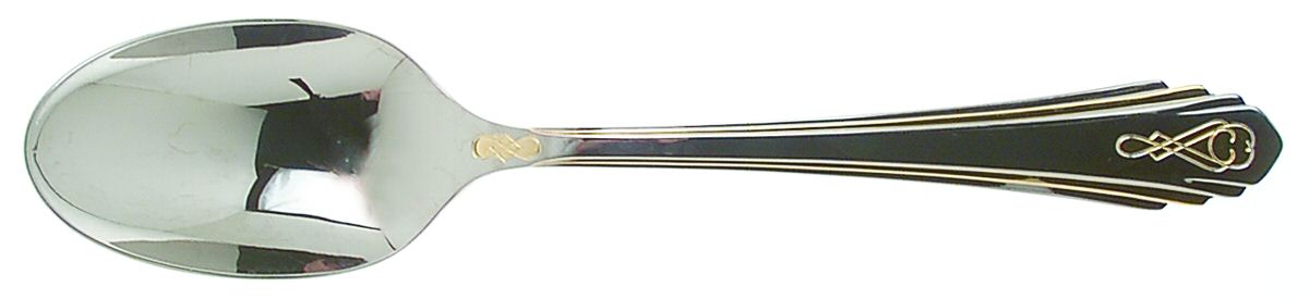 Harlow (Stainless, Gold Accent) Tablespoon (Serving Spoon) by Yamazaki-1
