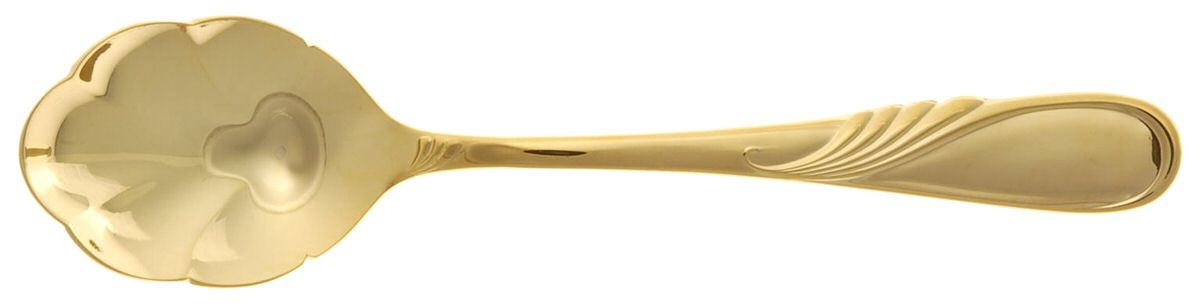Hilary (Gold Electroplate) Sugar Shell Spoon by Yamazaki-1