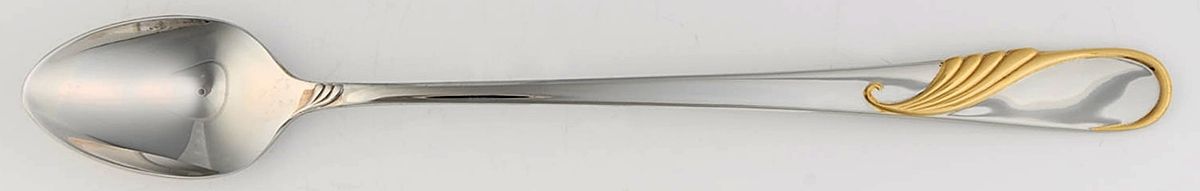 Hilary (Stainless, Gold Accent Iced Tea Spoon by Yamazaki-1
