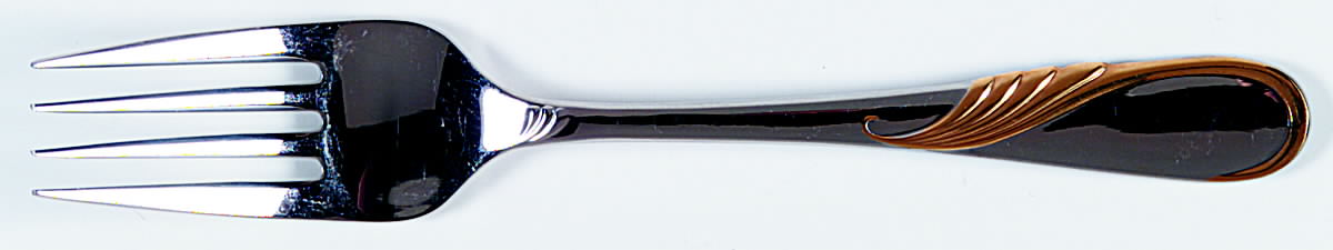 Hilary (Stainless, Gold Accent Individual Salad Fork by Yamazaki-1