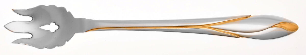 Iris Gold (Stainless) Vegetable Serving Fork Solid  HC by Yamazaki-1