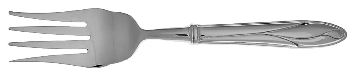 Iris (Stainless, Glossy Finish) Cold Meat Fork Large, Stainless Tines HC by Yamazaki-1