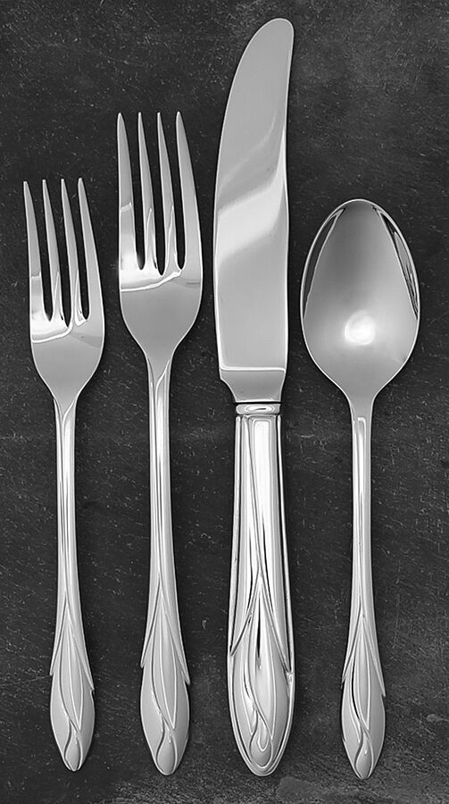 Iris (Stainless, Glossy Finish) 4 Piece Place Setting by Yamazaki-1