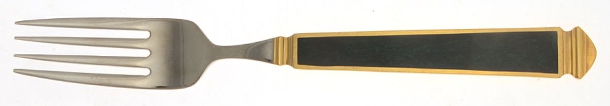 Krystallos-Blue (Stainless, Gold Accent) Fork by Yamazaki-1
