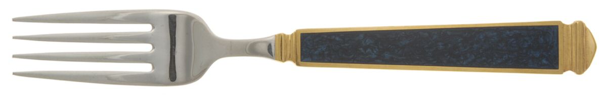 Krystallos-Blue (Stainless, Gold Accent) Individual Salad Fork by Yamazaki-1