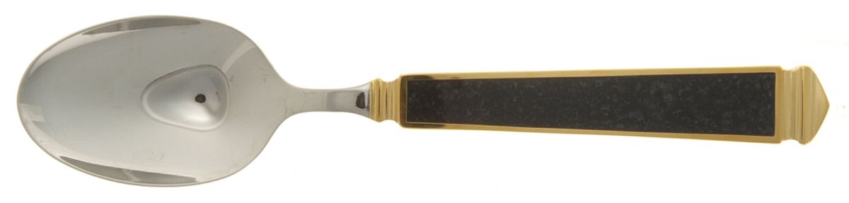 Krystallos-Black (Stainless, Gold Accent) Teaspoon by Yamazaki-1