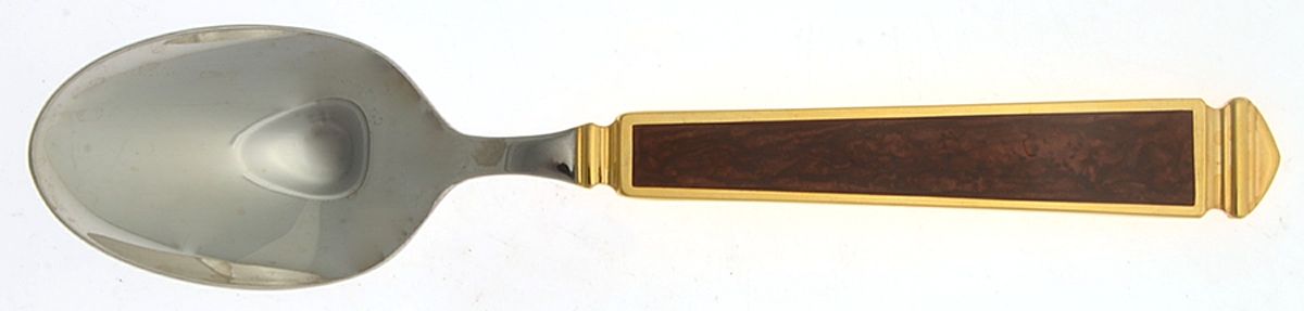 Krystallos-Cinnabar (Stainless, Gold Accent) Teaspoon by Yamazaki-1