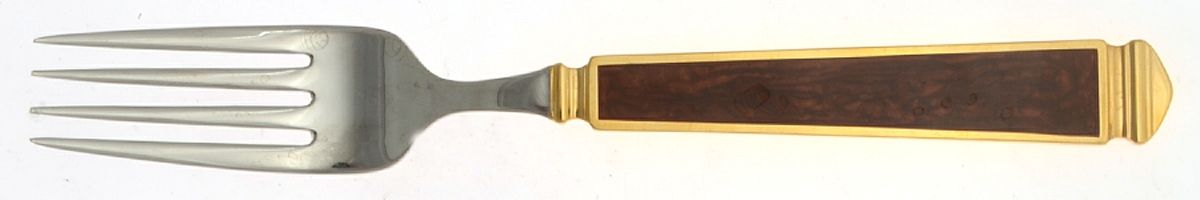 Krystallos-Cinnabar (Stainless, Gold Accent) Individual Salad Fork by Yamazaki-1