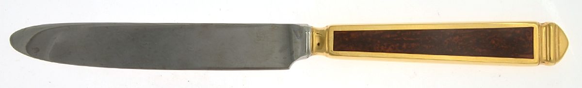 Krystallos-Cinnabar (Stainless, Gold Accent) New French Hollow Knife by Yamazaki-1