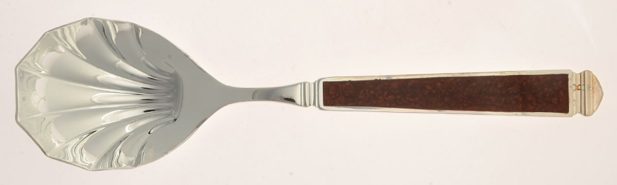 Krystallos-Cinnabar (Silverplate) Solid Serving Spoon by Yamazaki-1