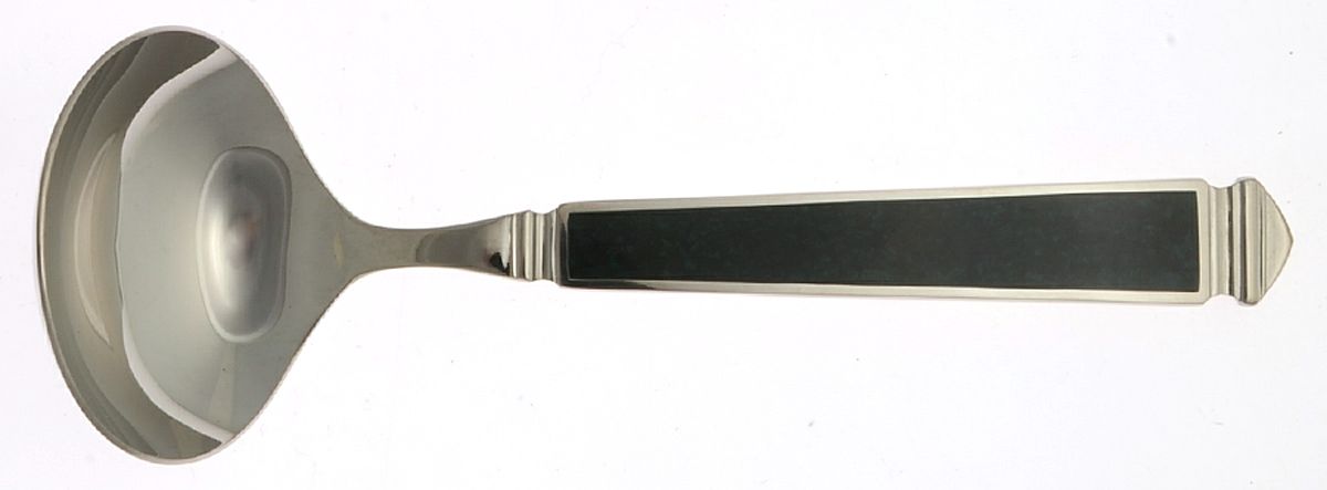 Krystallos-Malachite (Stainless) Solid Gravy Ladle by Yamazaki-1