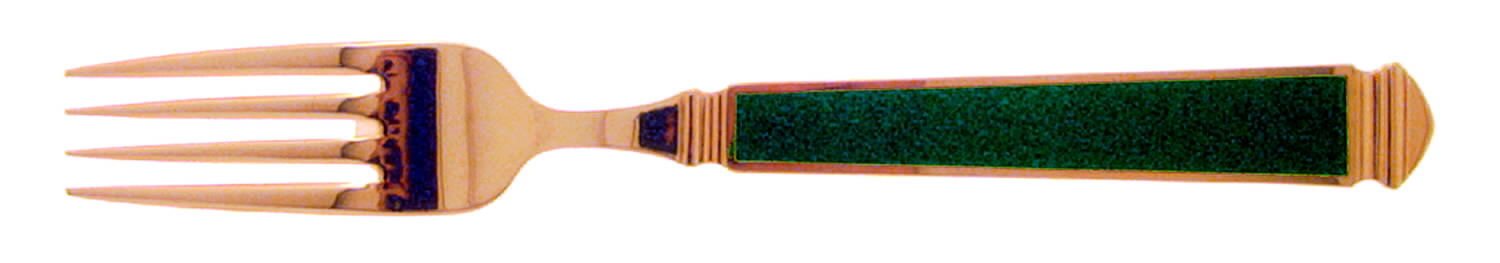 Krystallos-Malachite (Gold Electroplate) Fork by Yamazaki-1