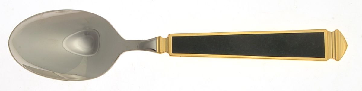Krystallos-Malachite (Stainless, Gold Accent) Teaspoon by Yamazaki-1