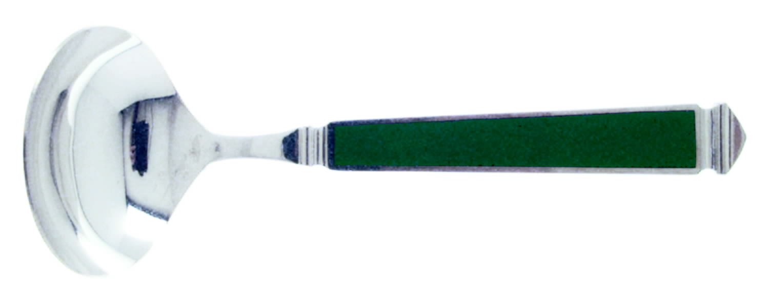 Krystallos-Malachite (Silverplate) Solid Gravy Ladle by Yamazaki-1