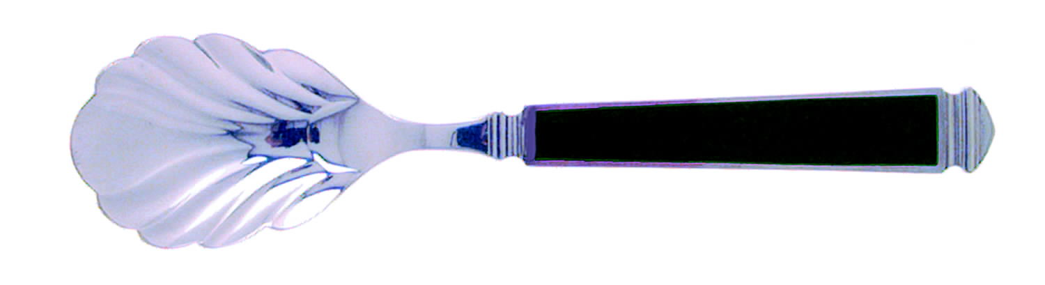 Krystallos-Malachite (Silverplate) Sugar Shell Spoon by Yamazaki-1