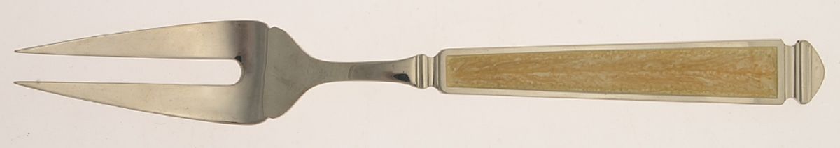 Krystallos-Pearl (Stainless) Large Solid Cold Meat Serving Fork by Yamazaki-1