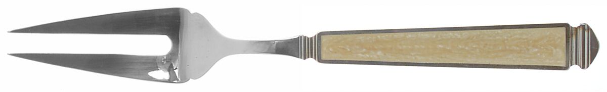 Krystallos-Pearl (Silverplate) Large Solid Cold Meat Serving Fork by Yamazaki-1