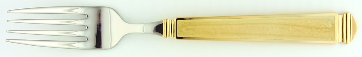 Krystallos-Pearl (Stainless, Gold Accent) Fork by Yamazaki-1
