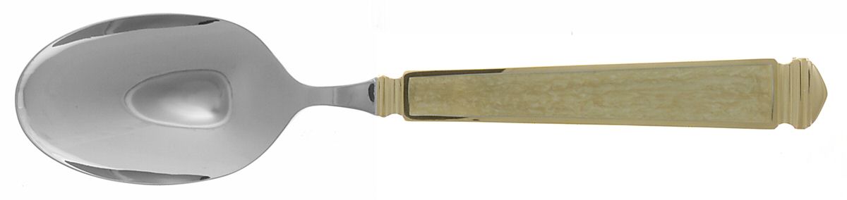 Krystallos-Pearl (Stainless, Gold Accent) Tablespoon (Serving Spoon) by Yamazaki-1