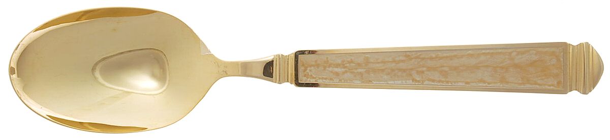 Krystallos-Pearl (Gold Electroplate) Tablespoon (Serving Spoon) by Yamazaki-1