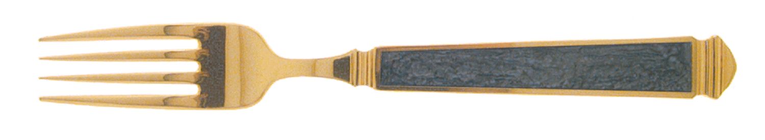 Krystallos-Slate Blue (Gold Electroplate) Fork by Yamazaki-1