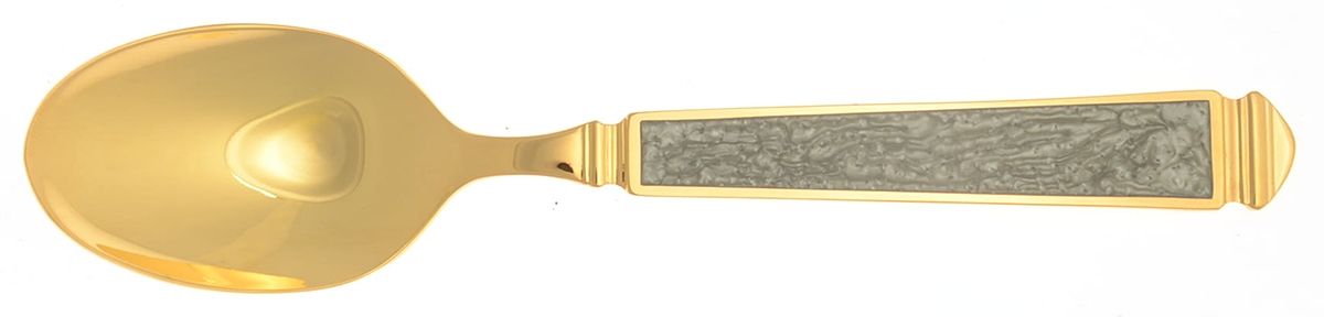 Krystallos-Slate Blue (Gold Electroplate) Teaspoon by Yamazaki-1