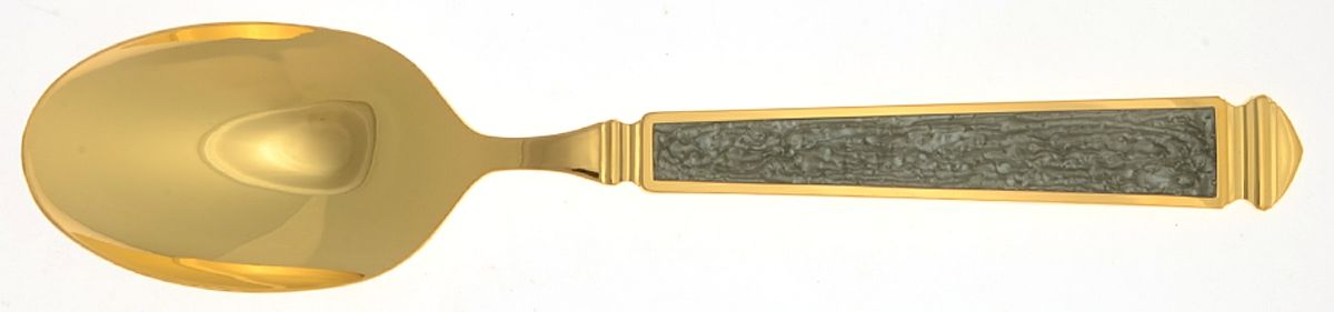 Krystallos-Slate Blue (Gold Electroplate) Tablespoon (Serving Spoon) by Yamazaki-1