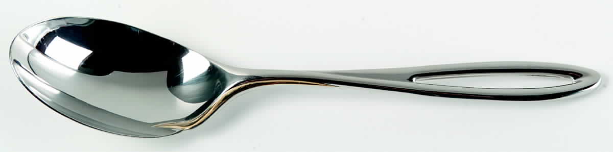 L'Fleur-Gold (Stainless, Gold Accent) Tablespoon (Serving Spoon) by Yamazaki-1