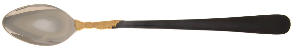 Lindi (Stainless-Black Handle-Gold Accent) Iced Tea Spoon by Yamazaki-1