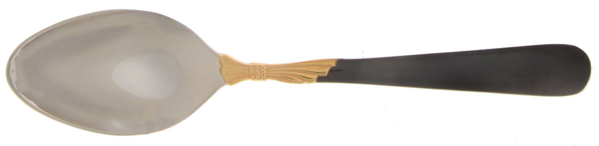 Lindi (Stainless-Black Handle-Gold Accent) Five O'Clock Teaspoon by Yamazaki-1