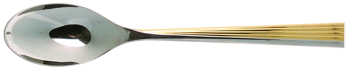 Linear-Gold (Stainless, Gold Accent) Place/Oval Soup Spoon by Yamazaki-1