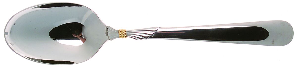 Lindi (Stainless, Gold Knot Accent) Tablespoon (Serving Spoon) by Yamazaki-1