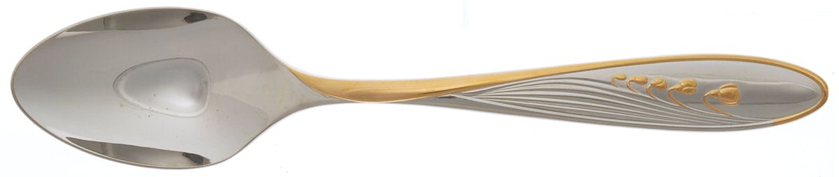 Lily of The Valley-Gold (Stainless, Goldac) Place/Oval Soup Spoon by Yamazaki-1