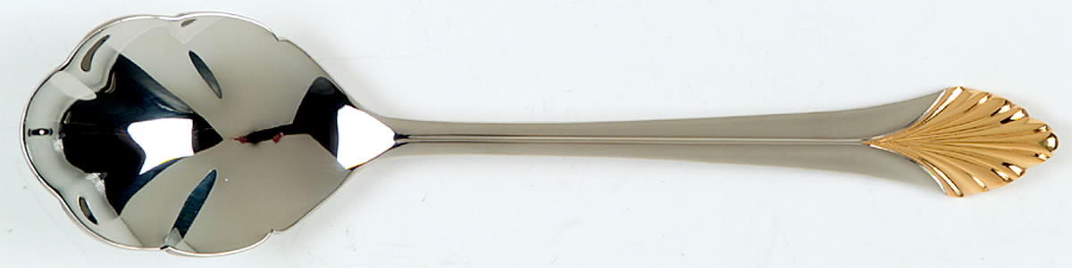 Monique Gold (Stainless-Gold Accent) Sugar Shell Spoon by Yamazaki-1