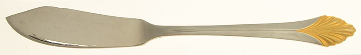 Monique Gold (Stainless-Gold Accent) Flat Handle Master Butter Knife by Yamazaki-1
