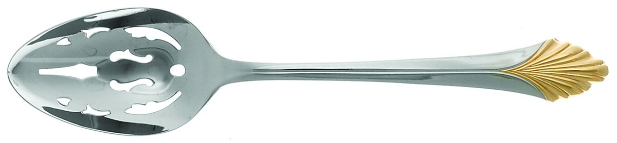 Monique Gold (Stainless-Gold Accent) Pierced Tablespoon (Serving Spoon) by Yamazaki-1