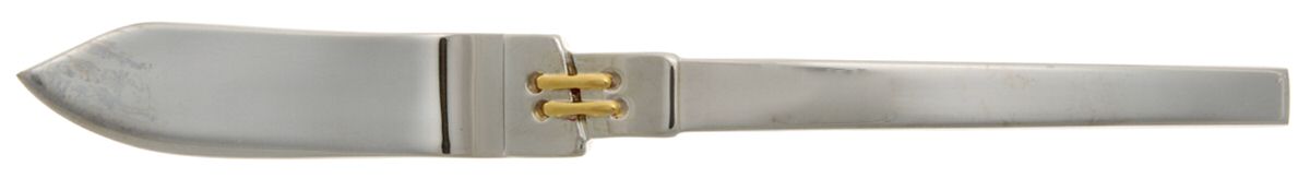 Odyssey-Gold (Stainless, Gold Accent) Flat Handle Master Butter Knife by Yamazaki-1